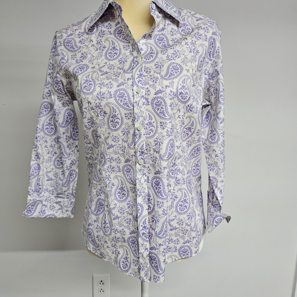 Brooks Brothers Lavender Paisley Button Down Shirt